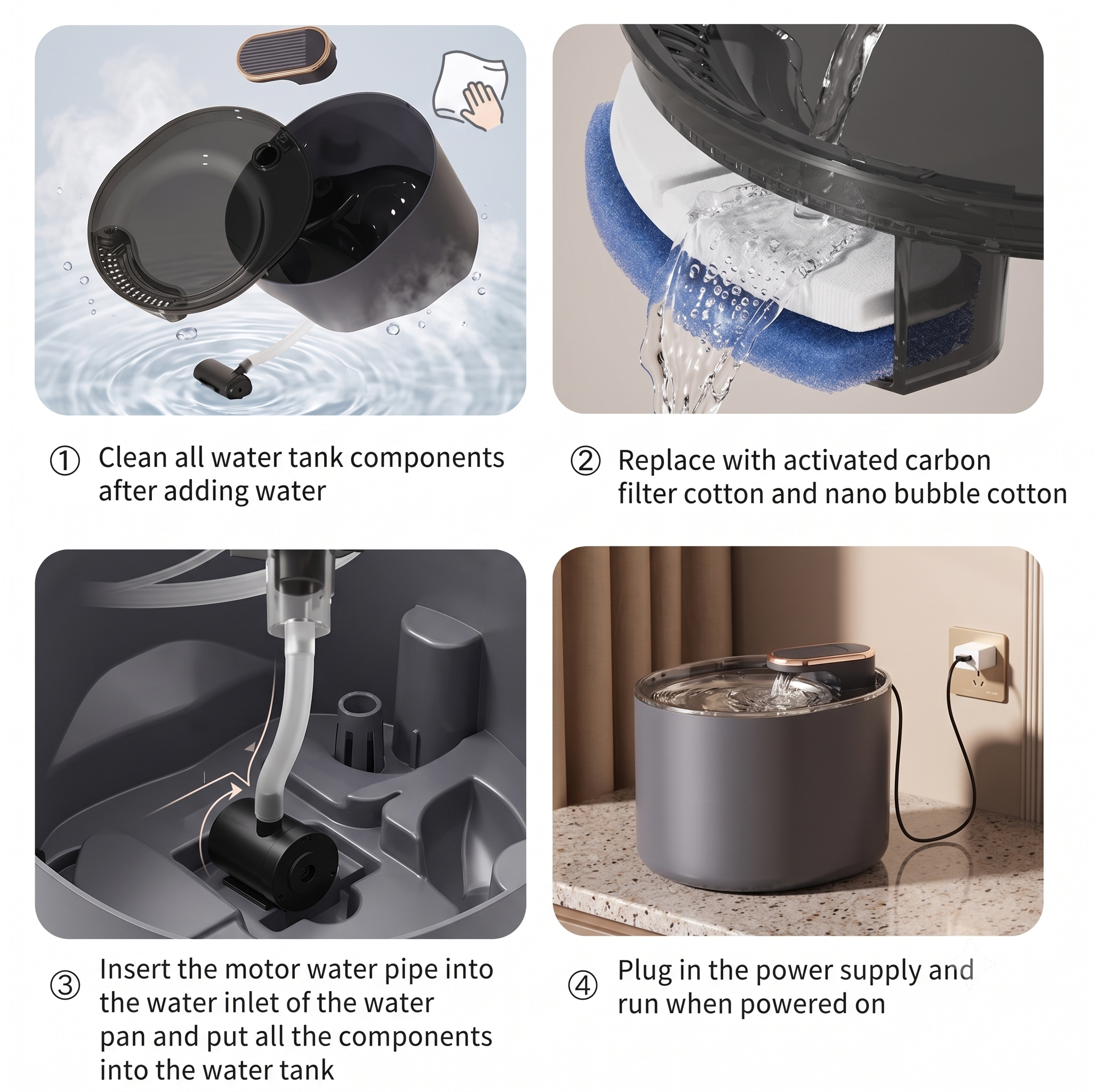 PetStream™ Automatic Water Fountain – Quiet 3L Dispenser for Cats & Dogs
